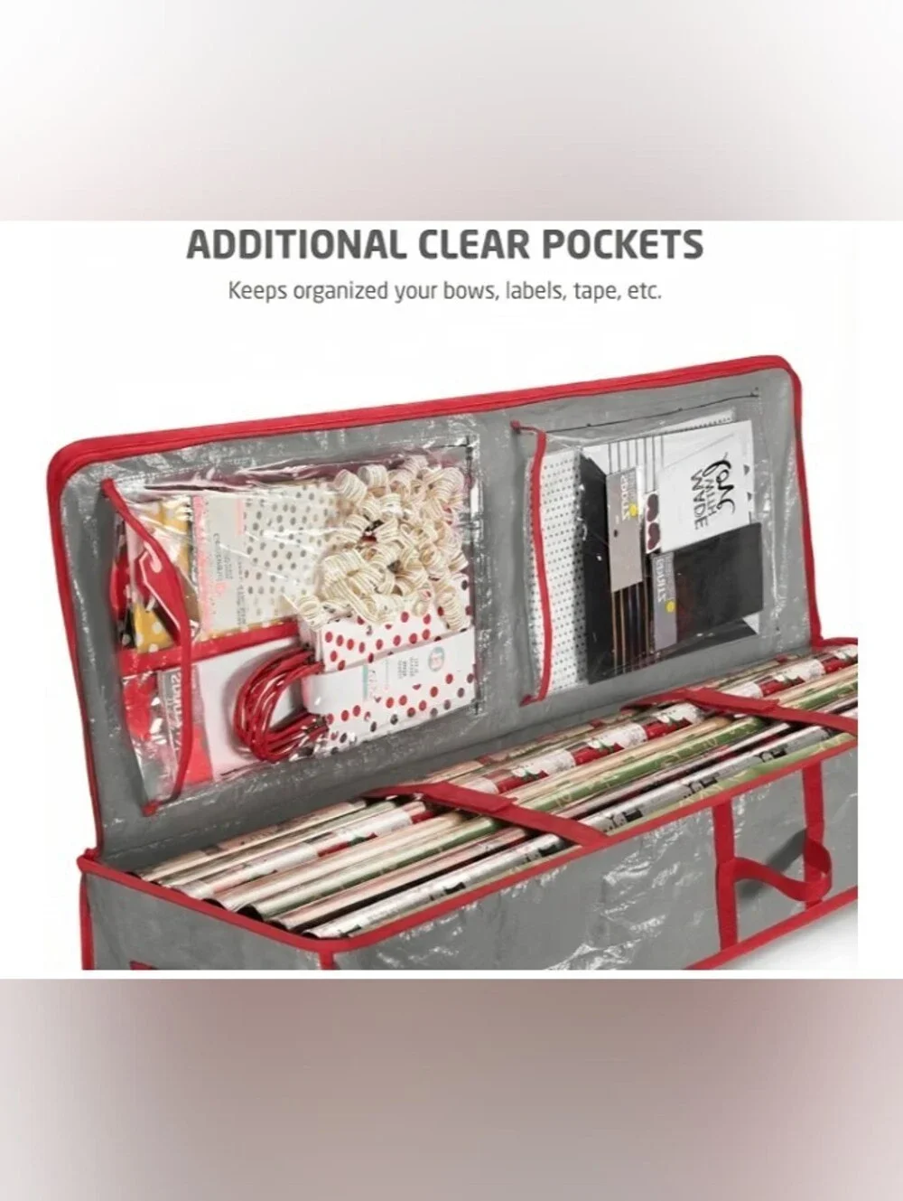 Holiday Gift Wrap Storage Organizer & Wreath Storage Bag NWT